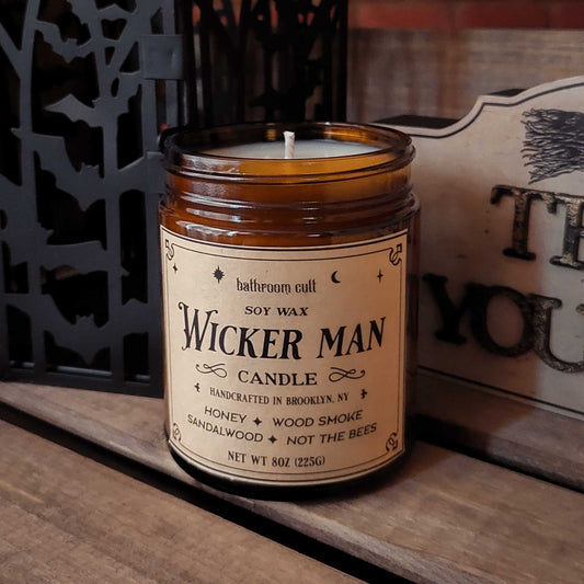 wickerman honey wood candle